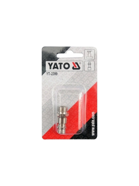 Быстроразъемное соединение YATO 1/4" 6,3мм с внешней резьбой YT-2399 36992399 092 1