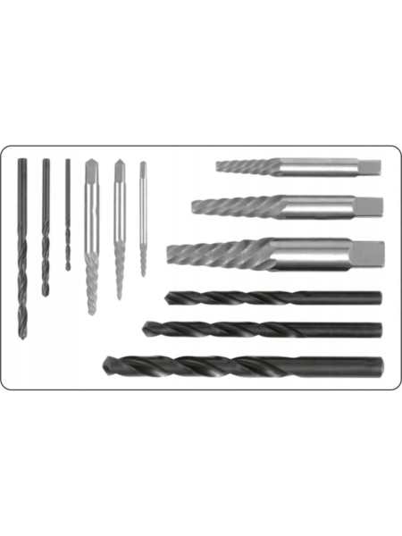 Экстракторы сверление-извлечение обломанных болтов YATO YT-0591 37140591 092 1