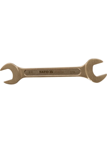 Ключ рожковый искробезопасный YATO 18X19мм AL-CU YT-67723
