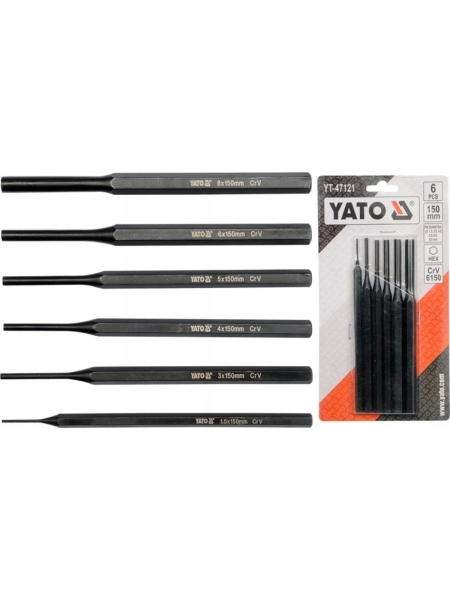 Набор выколоток YATO 1,5-8мм 6 предметов YT-47121 371447121 092 1