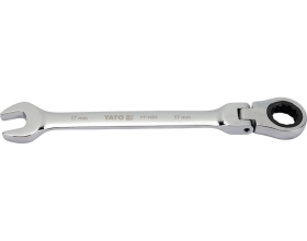 Комбинированный ключ с трещоткой и шарниром, 17 мм YATO YT-1683