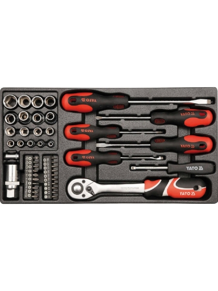 Набор инструмента YATO в метал. ящике, 80пр YT-38951