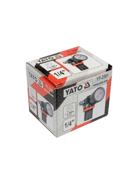Клапан редукционный с манометром 1/4 YATO YT-2381