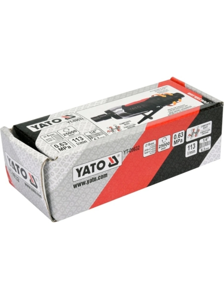 Пневматическая шлифмашина YATO 0.63MPa 113 l/min прямая YT-09632 370309632 092 1
