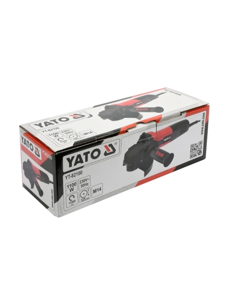 Углошлифовальная машина YATO 1100 Вт, 125 мм YT-82100