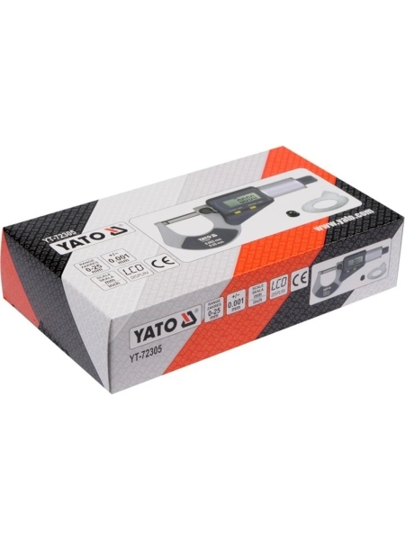 Электронный цифровой микрометр YATO 0-25мм YT-72305