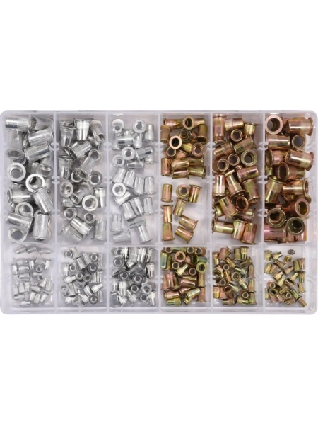 Резьбовые заклепки YATO алюминий-сталь, М3-М10, 300 шт. YT-36480