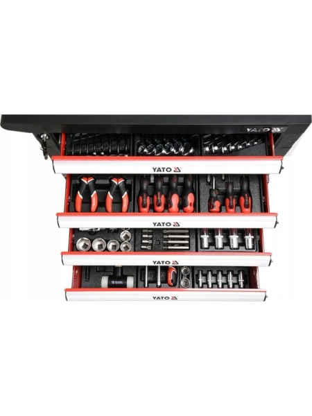 Инструментальная тележка YATO 177 предметов, 6 ящиков YT-55300