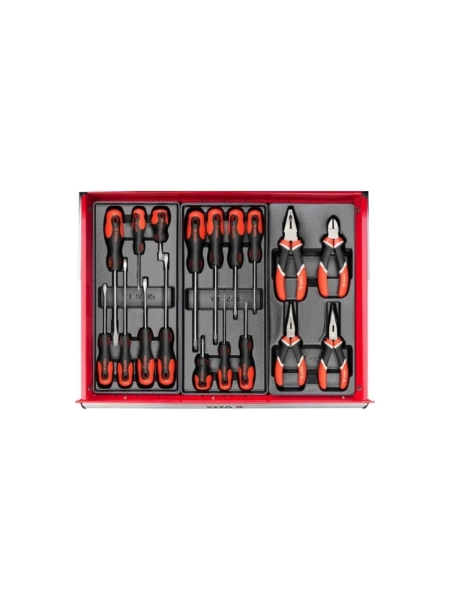 Инструментальная тележка YATO 177 предметов, 6 ящиков YT-55300