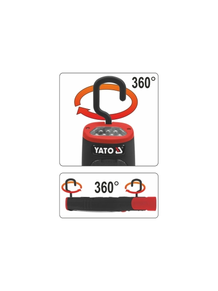 Аккумуляторная лампа-переноска YATO 37/7 LED YT-08507