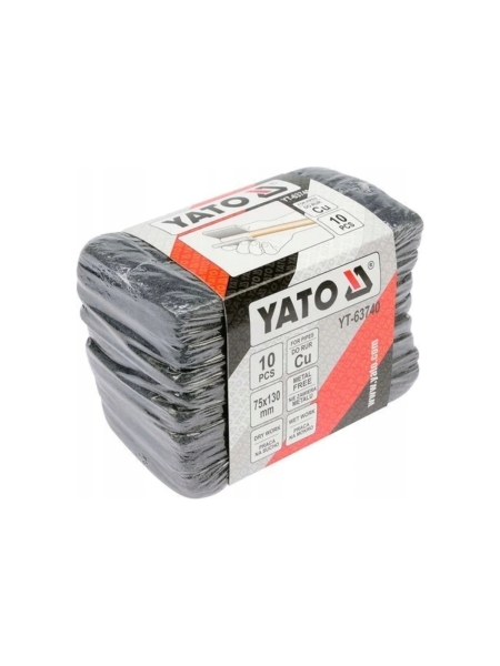 Набор абразивных стальных губок YATO для чистки медных труб 10шт. YT-63740 364863740 092 1