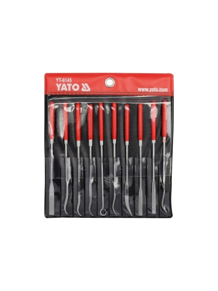 Надфили алмазные YATO в наборе 3x140x25мм 10п YT-6145 37146145 092 1