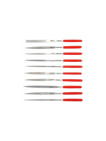 Надфили алмазные YATO в наб. 3x140x50мм 10пр. YT-6144 37146144 092 1