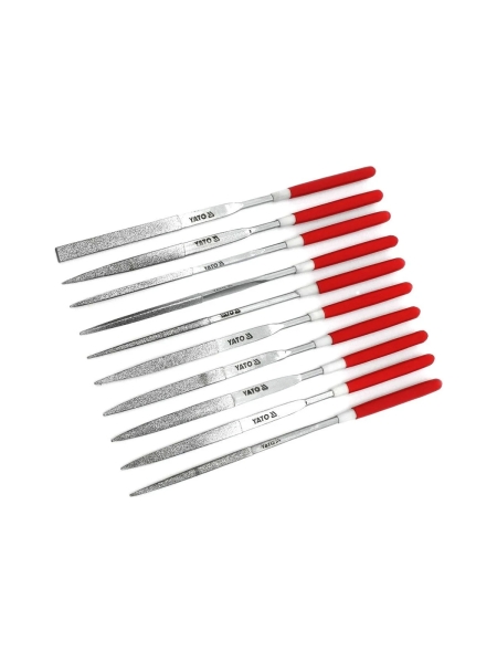 Надфили алмазные YATO в наб. 3x140x50мм 10пр. YT-6144 37146144 092 1