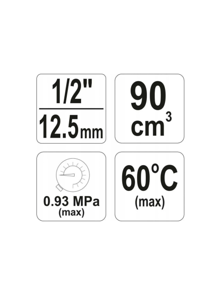 Фильтр минифильтр 1/2" 0.93 МРа 90см3 YATO YT-2383