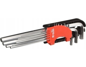 Набор торцовых удлиненных ключей YATO HEX 1,5-10 мм, CV, 9 предметов, кассета YT-0501