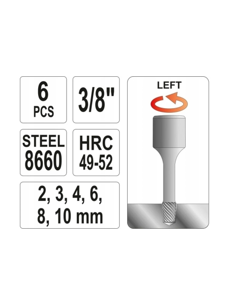 Набор экстракторов для шпилек YATO YT-0623 37140623 092 1