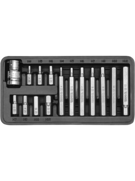 Набор бит HEX (15 шт; 1/2) YATO YT-0413