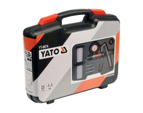 Вакуумный насос с принадлежностями YATO 22 предмета, пластиковый кейс YT-0674