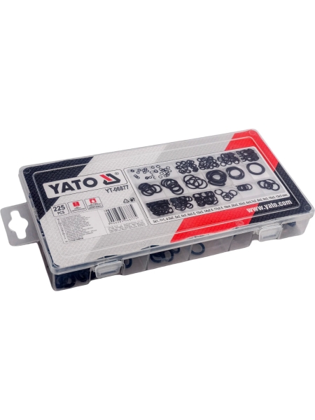 Набор резиновых прокладок YATO 225 шт. пластиковый кейс YT-06877 371406877 092 1