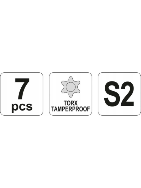 Наб. ключей YATO "ТОRХ TAMPER PROOF"Т9-Т30 YT-0562 37140562 092 1