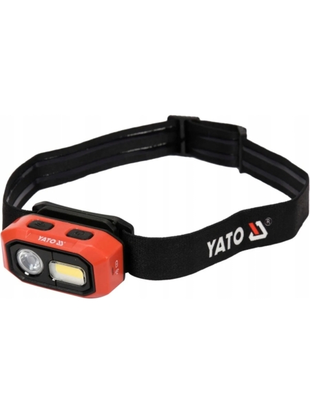 Налобный аккумуляторный фонарь YATO 480лм (датчик движения) YT-08592