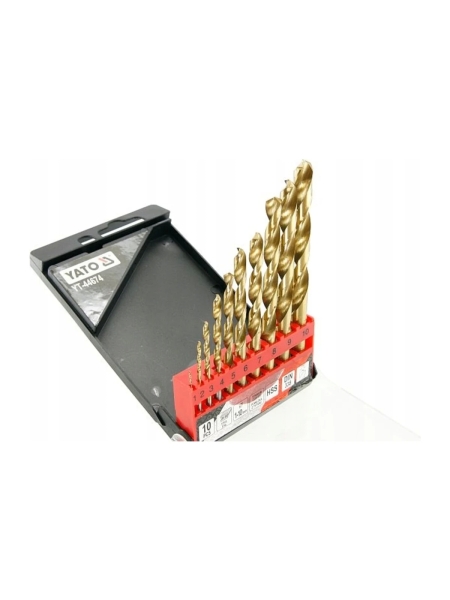 Набор сверл по металлу HSS-TiN 1-10 мм, 10 предметов YATO YT-44674