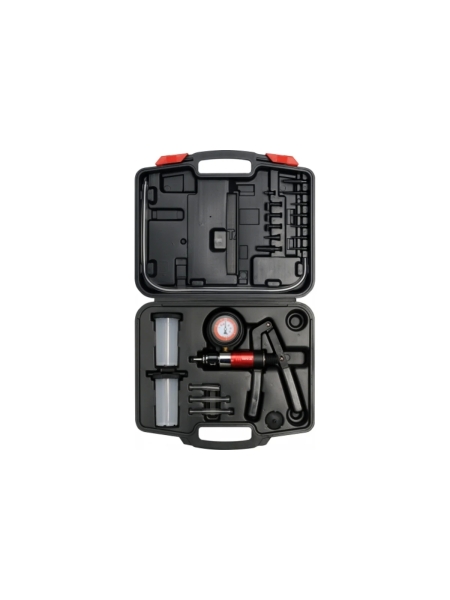 Вакуумный насос с принадлежностями YATO 22 предмета, пластиковый кейс YT-0674