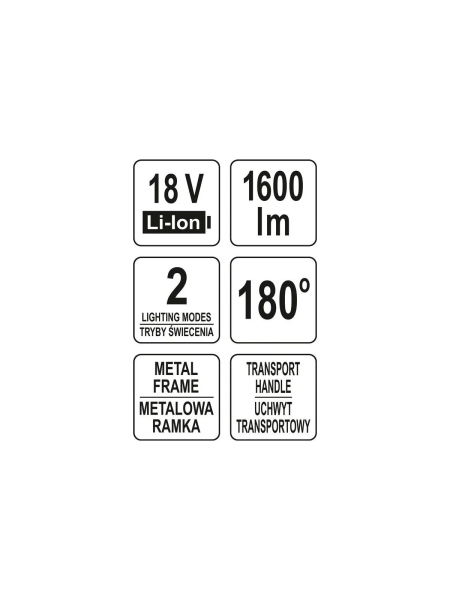 Фонарь аккумуляторный YATO 18 В, без аккумулятора YT-82961 370082961 092 1