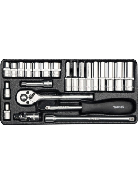 Набор торцевых головок YATO 1/4" 23 пр. YT-14421