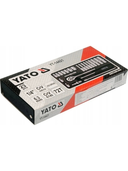 Набор торцевых головок YATO 1/4" 23 пр. YT-14421