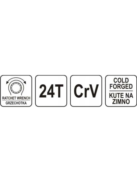 Ключ-трещотка (проходная) 19х22мм YATO YT-4937