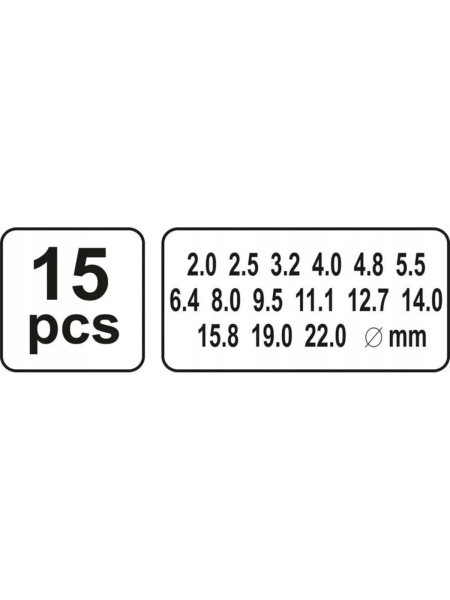 Набор пробойников YATO 15пр YT-3591