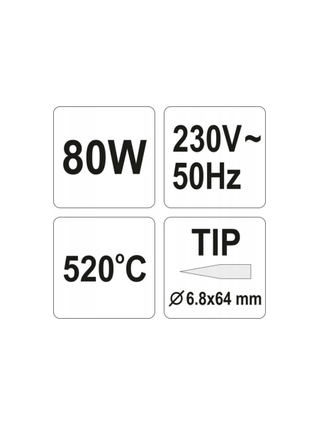 Стержневой электропаяльник YATO 80 Вт YT-8273 37158273 092 1