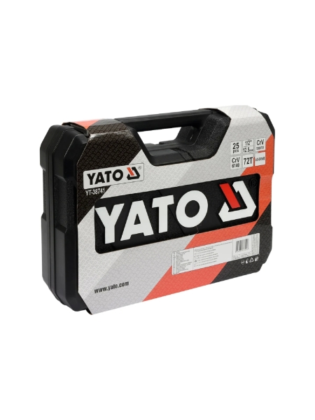 Набор головок с трещоткой YATO 1/2'', 25пр YT-38741