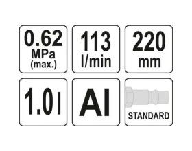 Алюминиевый пистолет для образования пены YATO YT-23640