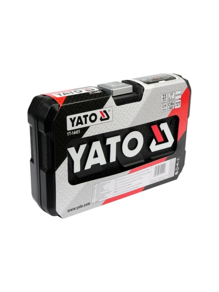 Набор торцевых головок YATO 1/4" 23 предмета YT-14451
