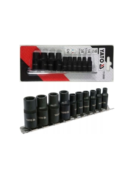 Набор адаптеров для метчиков YATO 10 предметов, металлическая планка YT-29280