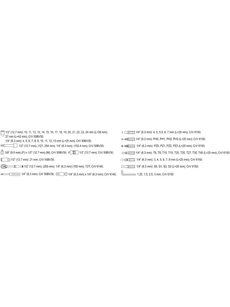 Набор инструментов YATO 1/4'' и 1/2'', 72пр YT-38782