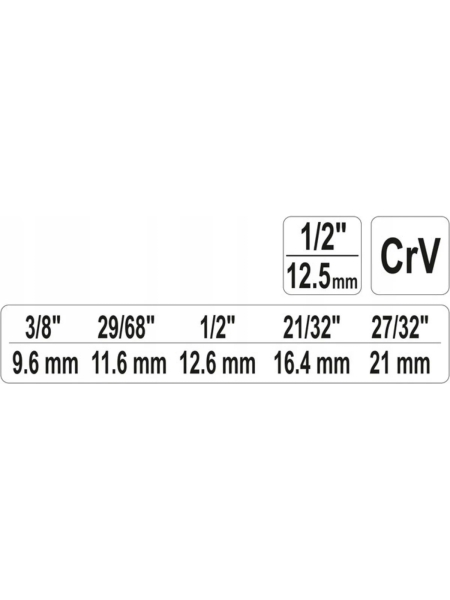Ключ ступенчатый YATO  1/2" для резьбовых соединений YT-03317