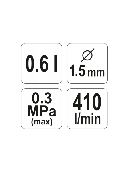 Пистолет-распылитель с верхним бачком YATO YT-2341