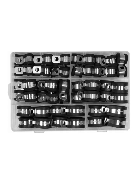 Набор хомутов сантехнических YATO 52 штуки (пластиковый бокс) YT-067834