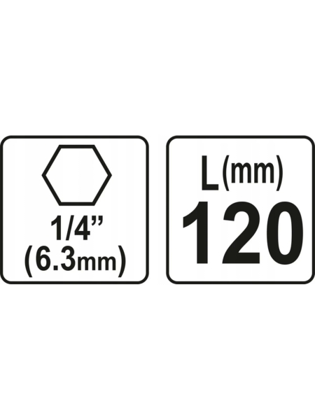 Держатель YATO бит 1/4"x120мм YT-04671 361404671 092 1
