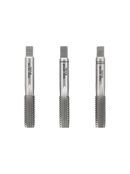 Набор метчиков YATO М12x1,75 HSS М2 3 штуки YT-2939 36392939 092 1