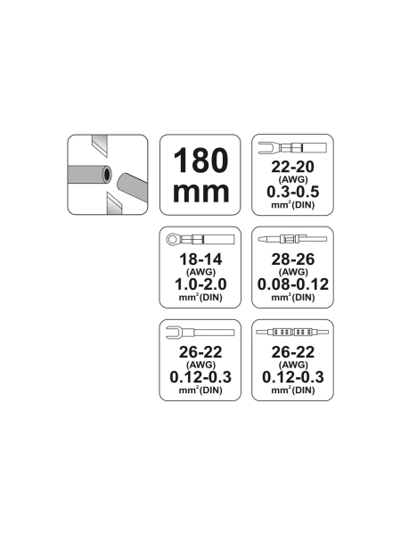 Инструмент для обжима и зачистки проводов YATO YT-2255