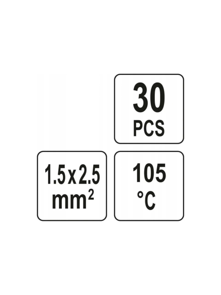 Набор термоусадочных трубок с оловом YATO 1,5-2,5 мм2 30шт YT-81442