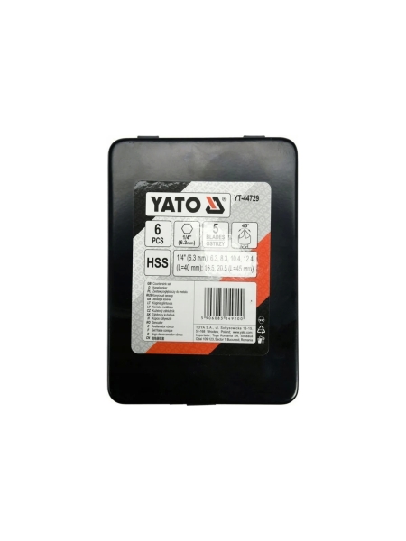 Набор конусных зенкеров YATO 6мм 6 предметов HEX YT-44729 369444729 092 1