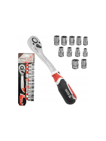 Набор головок с трещоткой YATO 1/2", 12 пр YT-38821