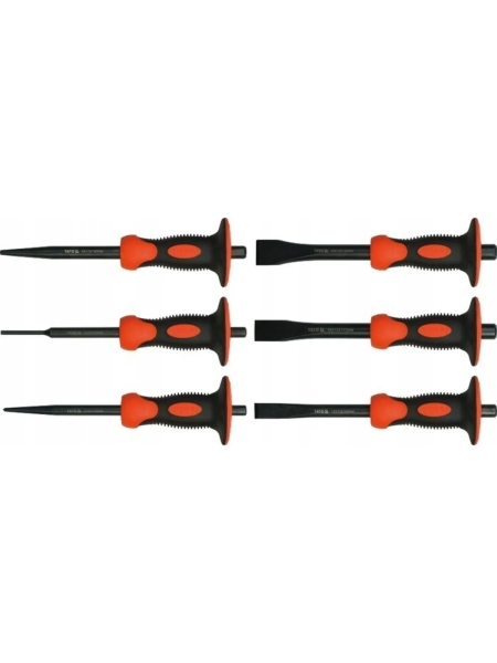 Набор зубил и пробойников с протектором YATO 6 шт. YT-4710