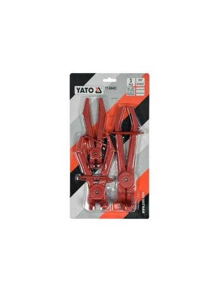 Набор изогнутых зажимов для шлангов YATO 3 предмета YT-08403